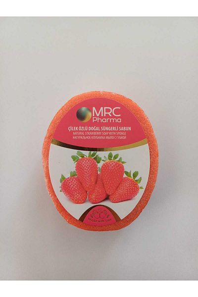 MRC Pharma Natural Sponge Soap with Strawberry Extract