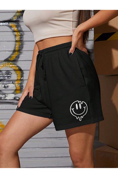 De Carte Χαμόγελο Emoji Printed Relaxed Seasonal Unisex Σορτς Βερμούδες
