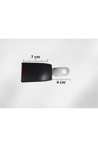 SS Oto Emniyet Kemeri Kilit EN KISA AYAK Demir Bağlama Klipsi (TOPLAM 11 CM)