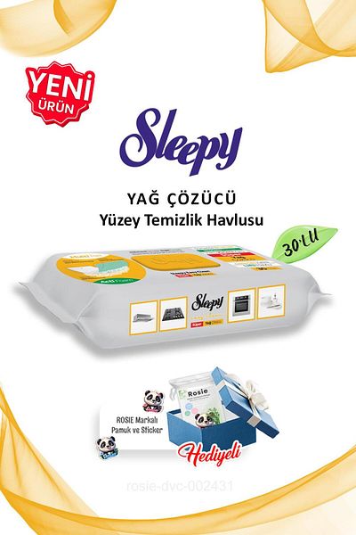 Sleepy Sleepy Easy Clean Degreaser - 30Pcs Rosie