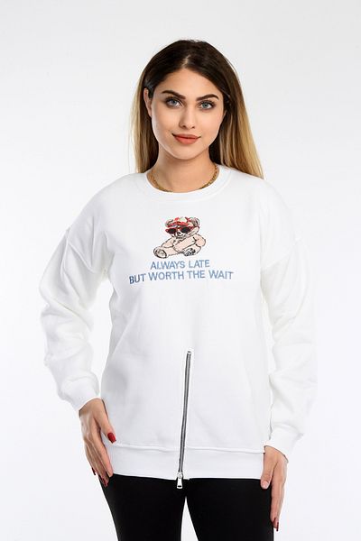 NEWCO SWEATSHIR IMPRIMAT BEAR MADE din 3 fire