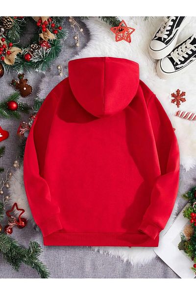 DAXİS Sportwear Company Hanorac cu glugă imprimat cu tema de Anul Nou unisex