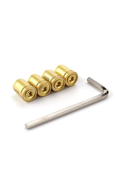 SPELT Metal Altın Rengi Otomobil Araba Motosiklet 4'lü Sibop Kapak Seti