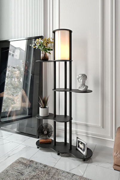 messer YENİ TRAVERS RAFLI LAMBADER SİYAH