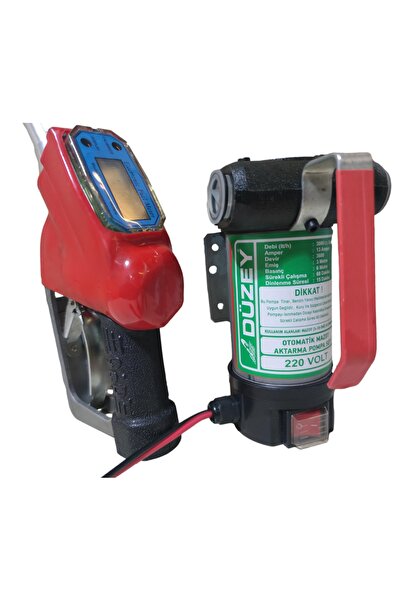 DÜZEY POMPA DÜZEY/220 VOLT MAZOT AKTARMA POMPASI & SAYAÇLI TABANCA SETİ (LİTR...