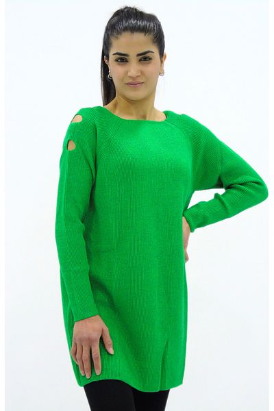 Tuğra Glitter Shoulder Detailed Tunic Blouse