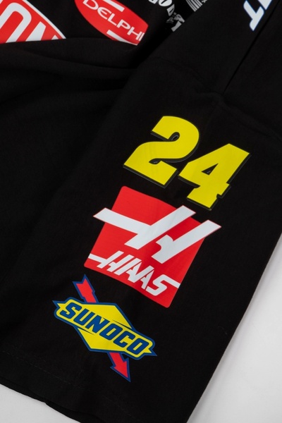 Sekizbiraltı Μπλουζάκι Racing Flame Oversize Unisex μαύρο μπλουζάκι