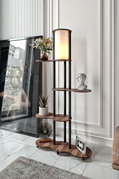 Halımax YENİ TRAVERS RAFLI LAMBADER MADRAN CEVİZ