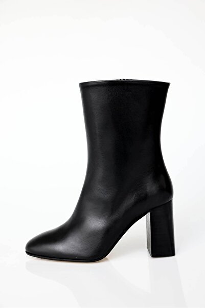 5in1Canpolat Black Heeled Boots 24454