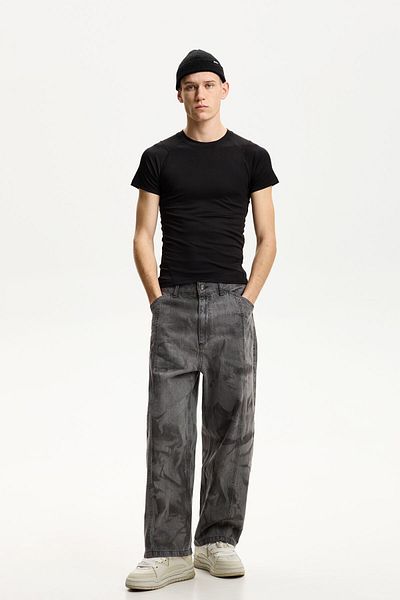 Bershka Super baggy faded trousers