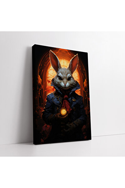 KOSS Dijital Pictură decorativă abstractă cu iepure vrăjitor, pictură abstrac...