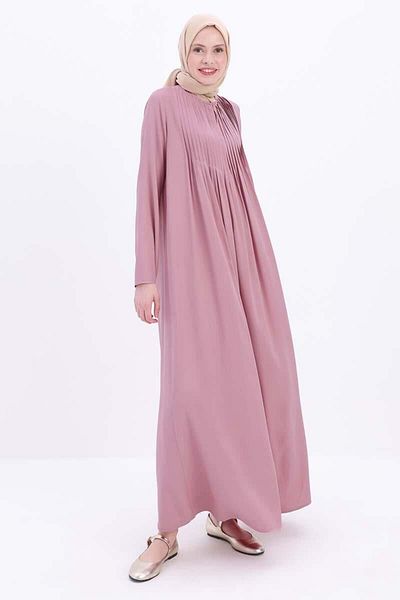 ALLDAY Light Rose- Pleated Viscose Dress