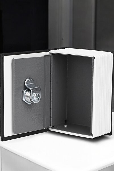 AyrStore Gizli Kasa Kitap Görünümlü Anahtarlı Çelik Mini Kasa