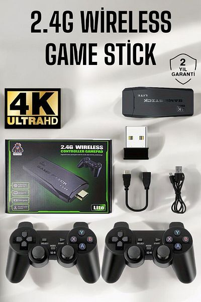 BellaThec The New Generation of Retro Games! Wireless Dual Joystick Game Stick with 2000 Games!