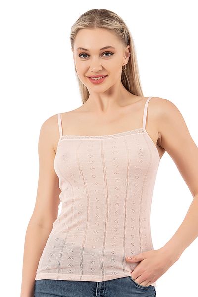 ÖZKAN underwear Özkan 27106 Women's Viscose Transfer Ribbed Flexible Comfortable Rope Strap Knitted Atle