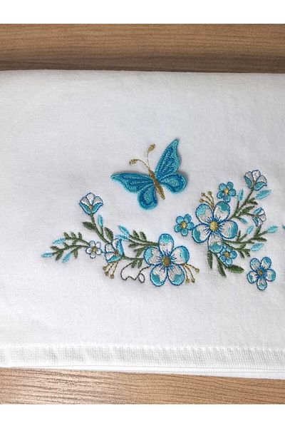 Peacock 3D Embroidered, 100% Cotton Hand & Face Towel 50 X 90 (2600Gr)