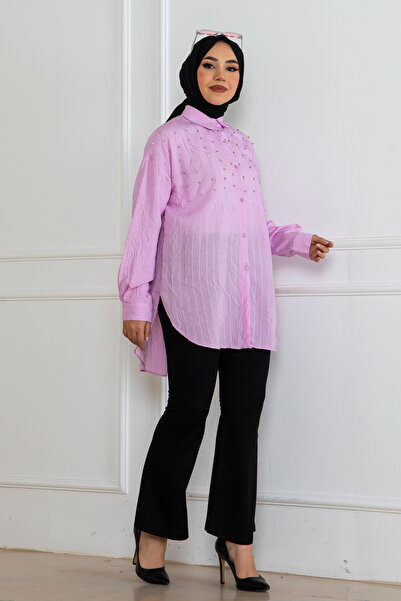 benguen Taşlı Gömlek Pembe 2127