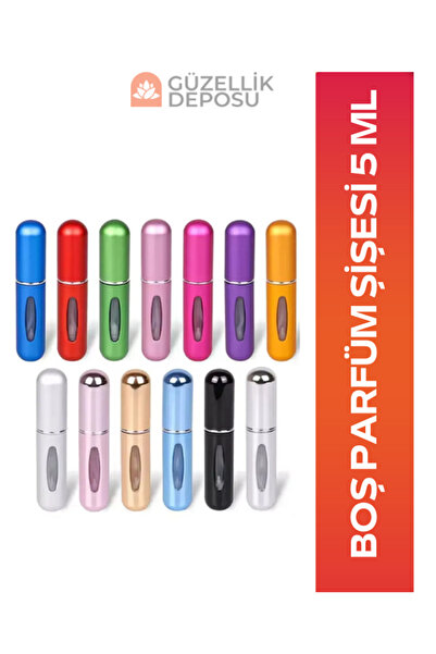 Güzellik Deposu Parfüm Şişesi Çanta Içi Mini Doldurulabilir Seyahat Cep Yedek Parfüm Şişesi 5 ml 1 Adet