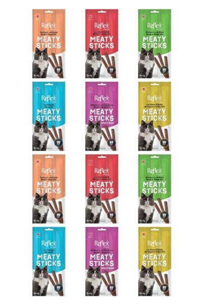 Reflex Meaty Sticks Kedi Ödül Çubuğu 3 x 5 gr 12 Paket