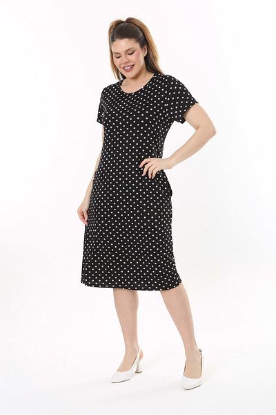 modayız Summer Plus Size Dress with Pockets 4E-2512