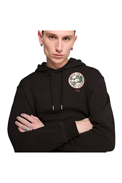 Puma Graphics Super Erkek Siyah Günlük Stil Sweatshirt 62964201