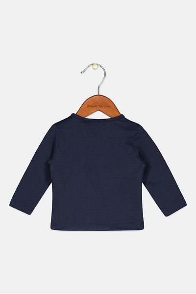 s.Oliver Toddlers Girl Graphic Print Long Sleeve Top, Navy
