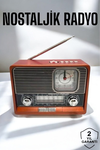 UCUZTEKNO Nostaljik Görünümlü USB Girişli Bluetooth Bağlantılı Radyo
