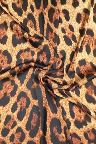 SARDO KUMAŞ Chiffon Satin Animal Pattern Digital Printed Fabric / Width 1.50 cm