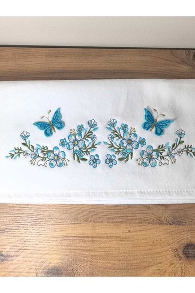 Peacock 3D Embroidered, 100% Cotton Hand & Face Towel 50 X 90 (2600Gr)