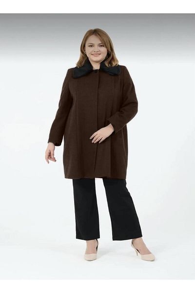GLR&GYM Pamela Women's Lined Collar Fairy Men's Collar Short Spoon Coat