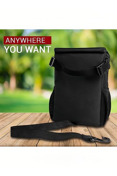 COOYA Car trash can, durable and waterproof, 6.5L, storable, with hook, suitable for most models, black