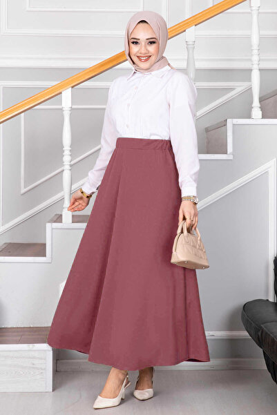 EBRUTESETTÜR تنورة ميفلانا تيسيتور باللون الوردي الفاتح