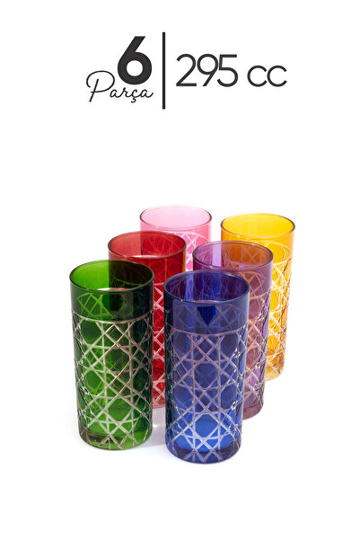 çarşıdayız 6-Piece Colorful Soft Drink and Water Cup Set – Elegant and Stylish Design