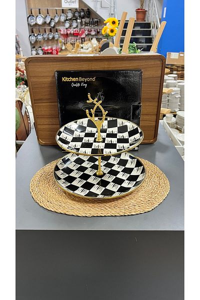 ACAR Qualita-King Enamel Layered Cookie Holder Checkers