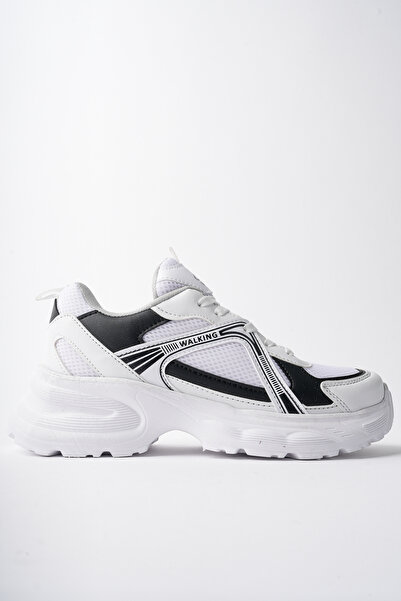 McDark Γυναικεία Λευκά Μαύρα ελαφριά αθλητικά παπούτσια