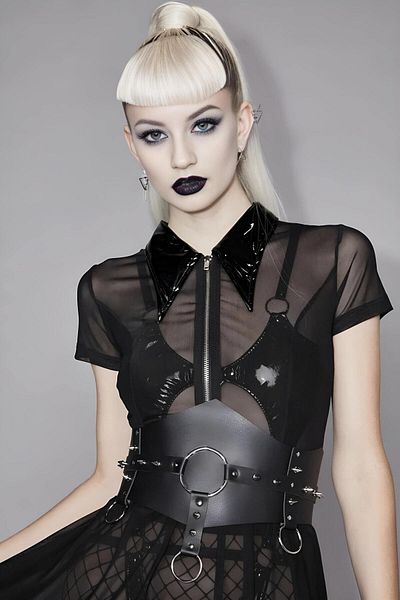 Angels Passion Curea din piele cu detaliu unghii, centura eleganta pentru rochie pentru femei