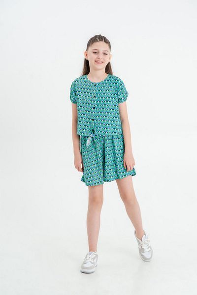 HAUSEkids 10-13 Years Elfida Girl's Shorts Suit - Green