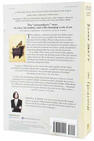 Bloomsbury Publishing Pulitzer Prize for Fiction by Donna Tartt - the Goldfinch: a Novel