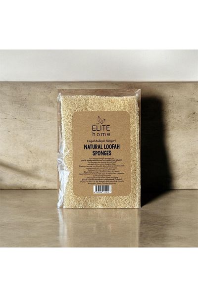 The Elite Home اسفنجة أطباق طبيعية 2 عبوة
