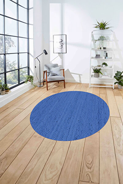 Napoli Home Dijital Baskılı Jüt Model Yıkanabilir Kaymaz Yuvarlak Mutfak Salon Halısı