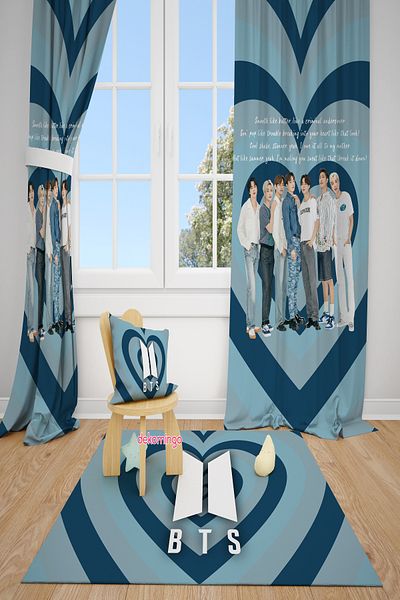 dekomingo Heart Btsf 2 Wing Fon Curtain