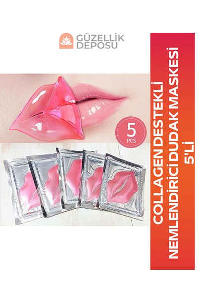 Güzellik Deposu 5-Piece Collagen Supported Moisturizing Lip Mask Set