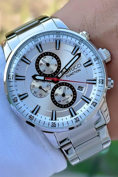 Ferrucci Function Men's Wristwatch Steel Strap Steel Case 3 Atm Water Resistance