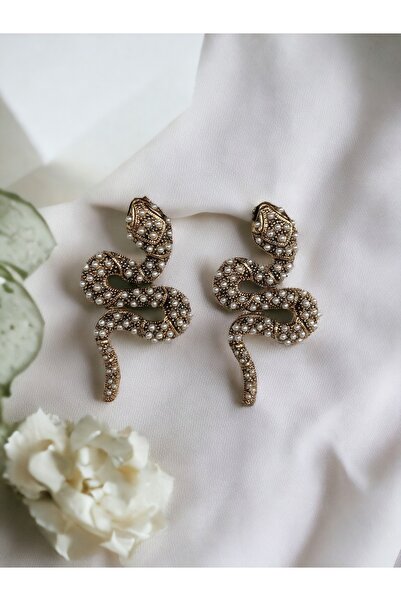 FAYRA ACCESSORIES Yılan Figürlü Küpe