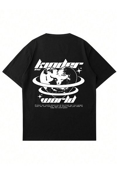 Mad&Calf Μπλουζάκι Unisex Kinder World με στάμπα με λαιμόκοψη