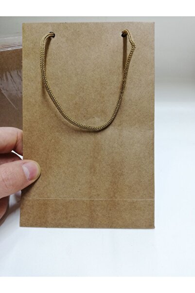BURAKKUTU Karton Çanta Kraft 12x17cm Pakkette 50 Adettir