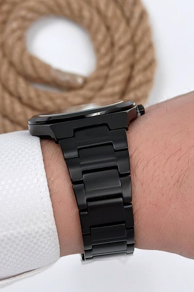 Bigotti Men's Wristwatch All Functions Active Black Steel Cord Sdb004