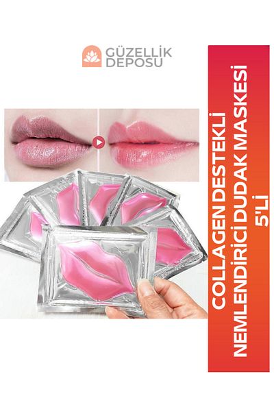 Güzellik Deposu 5-Piece Collagen Supported Moisturizing Lip Mask Set