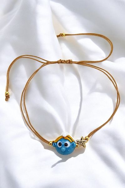 PETEK AKSESUAR Sirine Handmade Glass Murano Anklet Bracelet