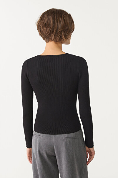 Stradivarius Ribbed knit cardigan with buttons